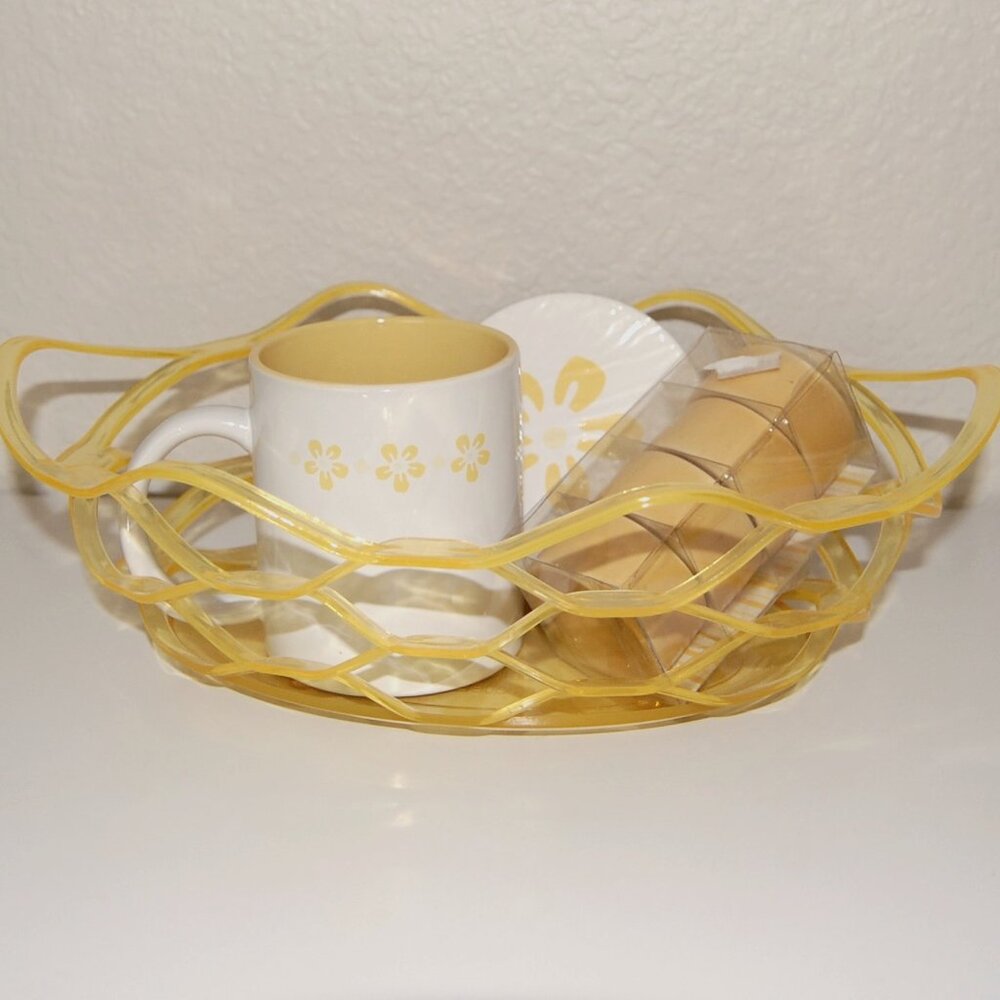 NWOT Michaels Kitchen Set: Mug, Coasters, Napkin Rings, & Basket